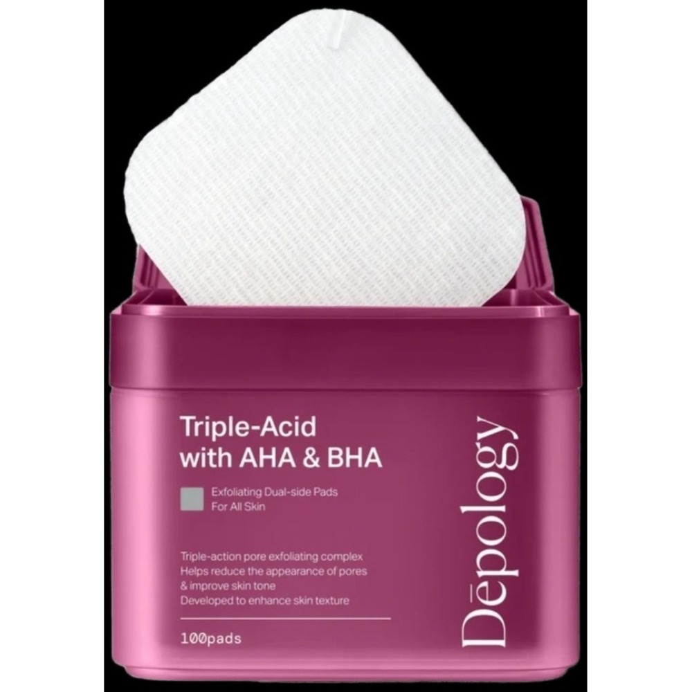New Depology Triple-Acid with‎ AHA & BHA~ Exfoliating Dual-Sided Pads